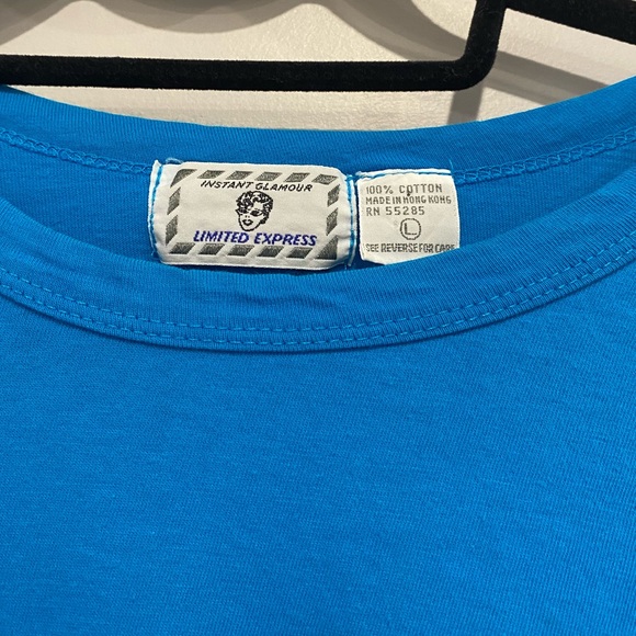 •2/$35• VTG 80s Limited Express Blue Tunic or Nightgown with High Slits - Picture 2 of 6